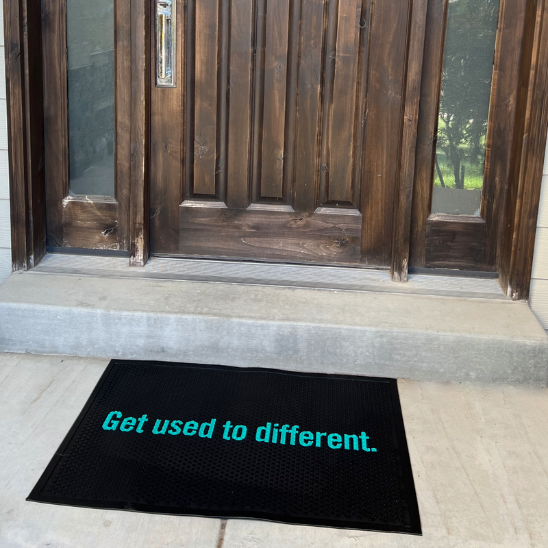 "Get Used to Different" Door Mat